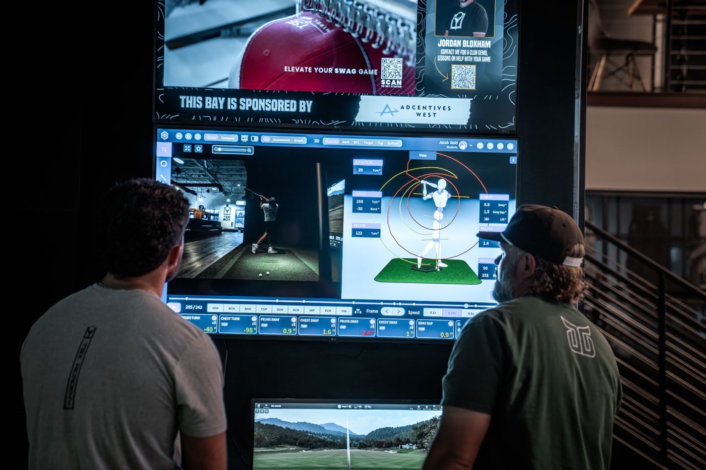 A Box Pro analyzing the results of a session using sportsbox ai in Delray Beach, FL.