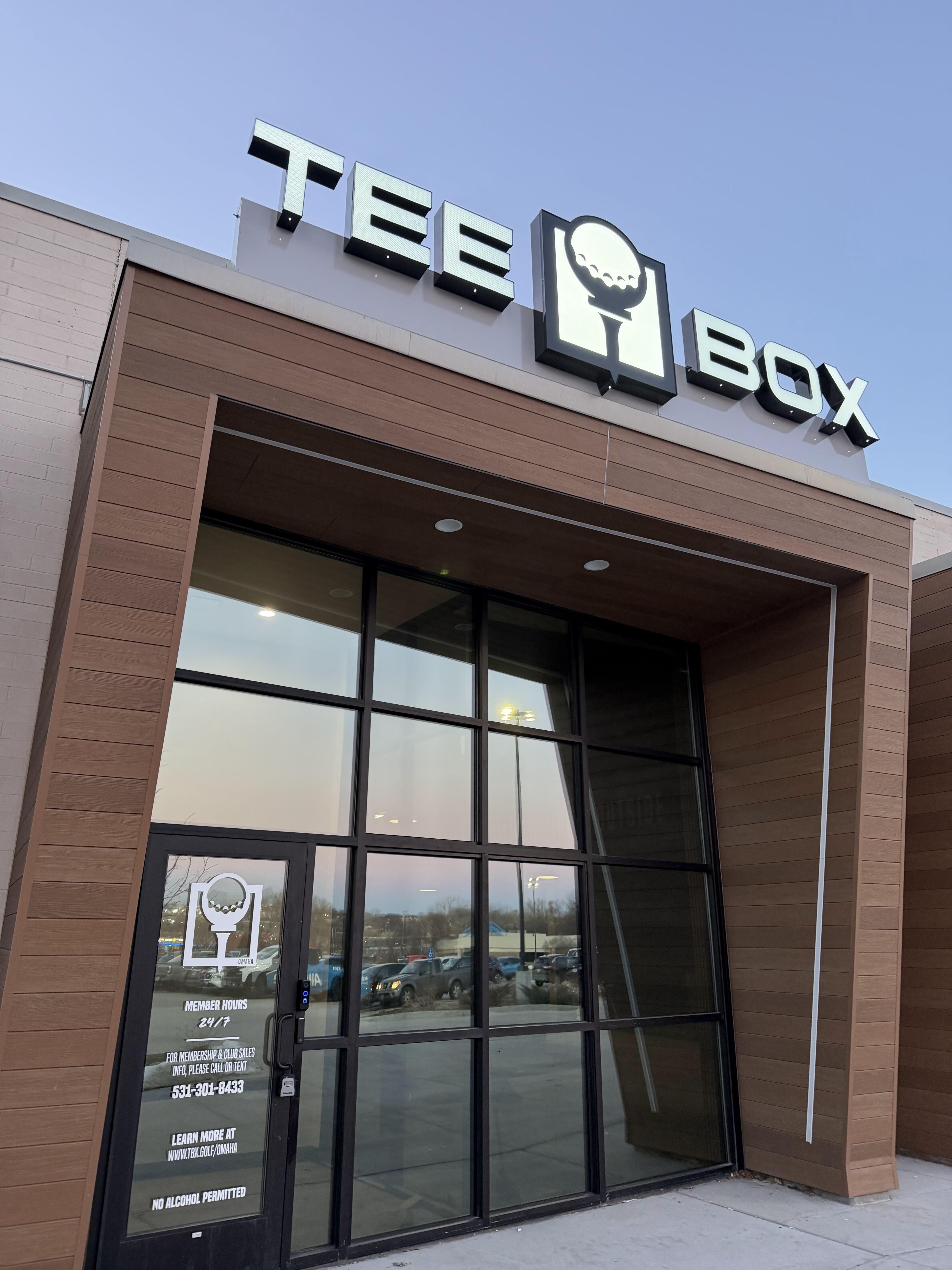 Tee Box West Omaha store front.