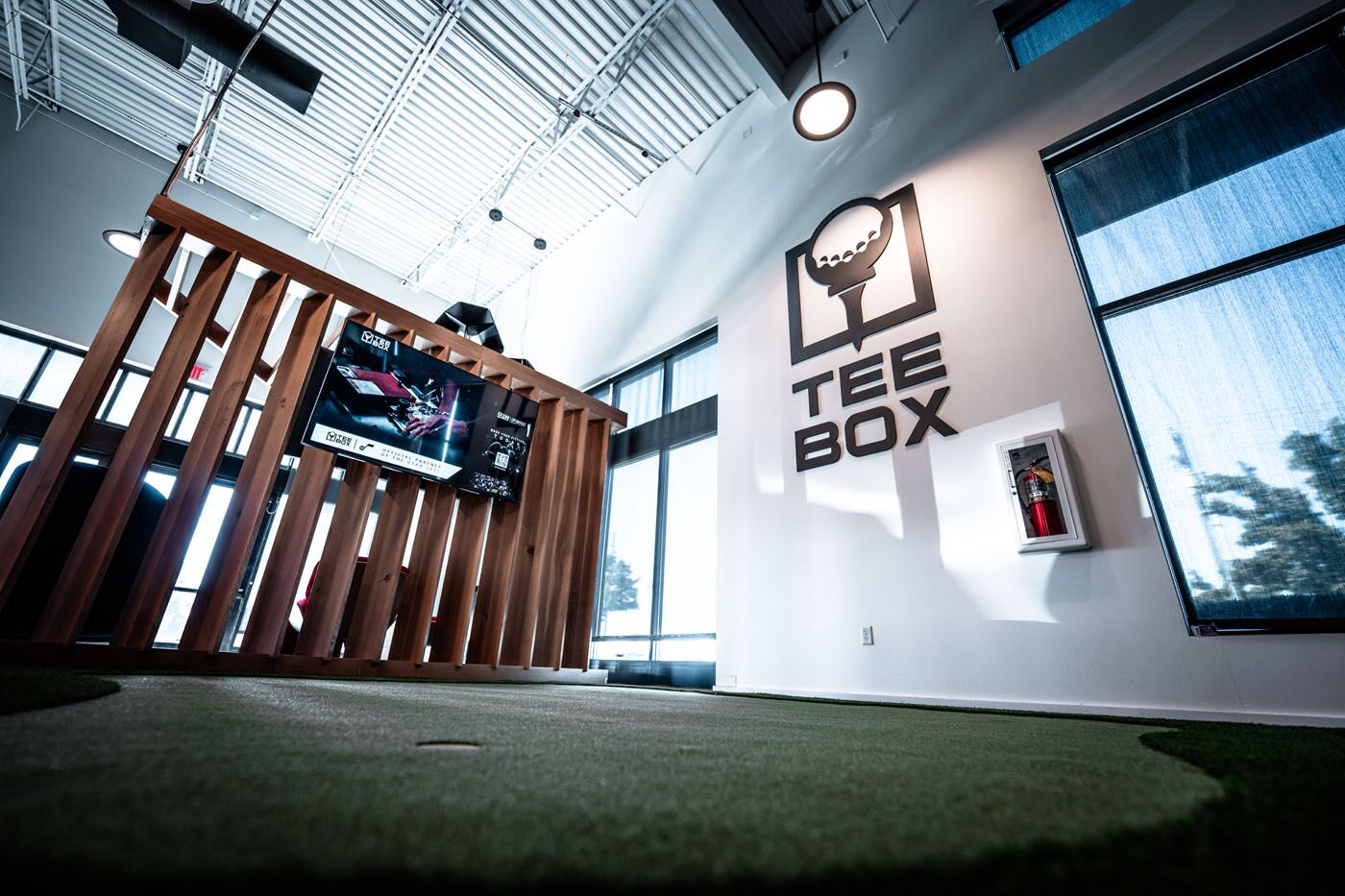 Tee Box Centerville gym dumbells.