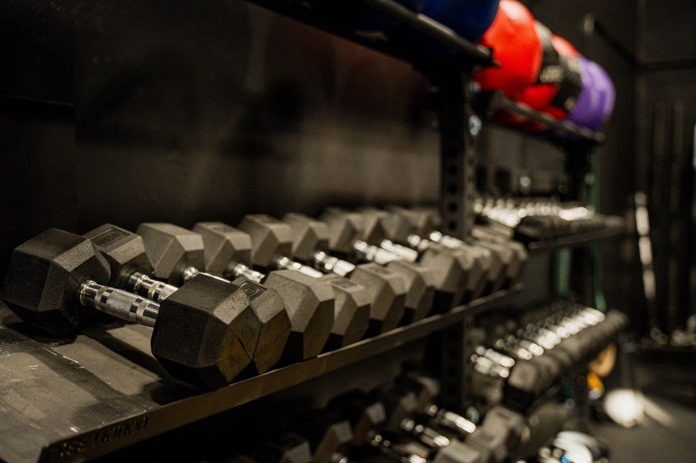 Tee Box St. George closeup of dumbbells.