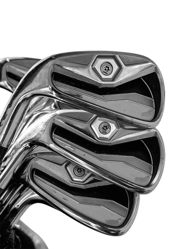 Tee Box Fort Lauderdale golf clubs black and white cutout.
